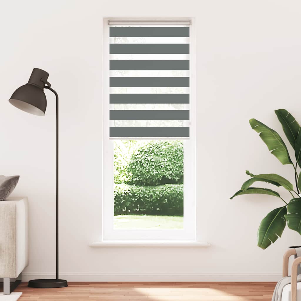 Vidaxl zebra válcový slepý 80x200 cm Šířka prachu 75,9 cm tmavě šedá