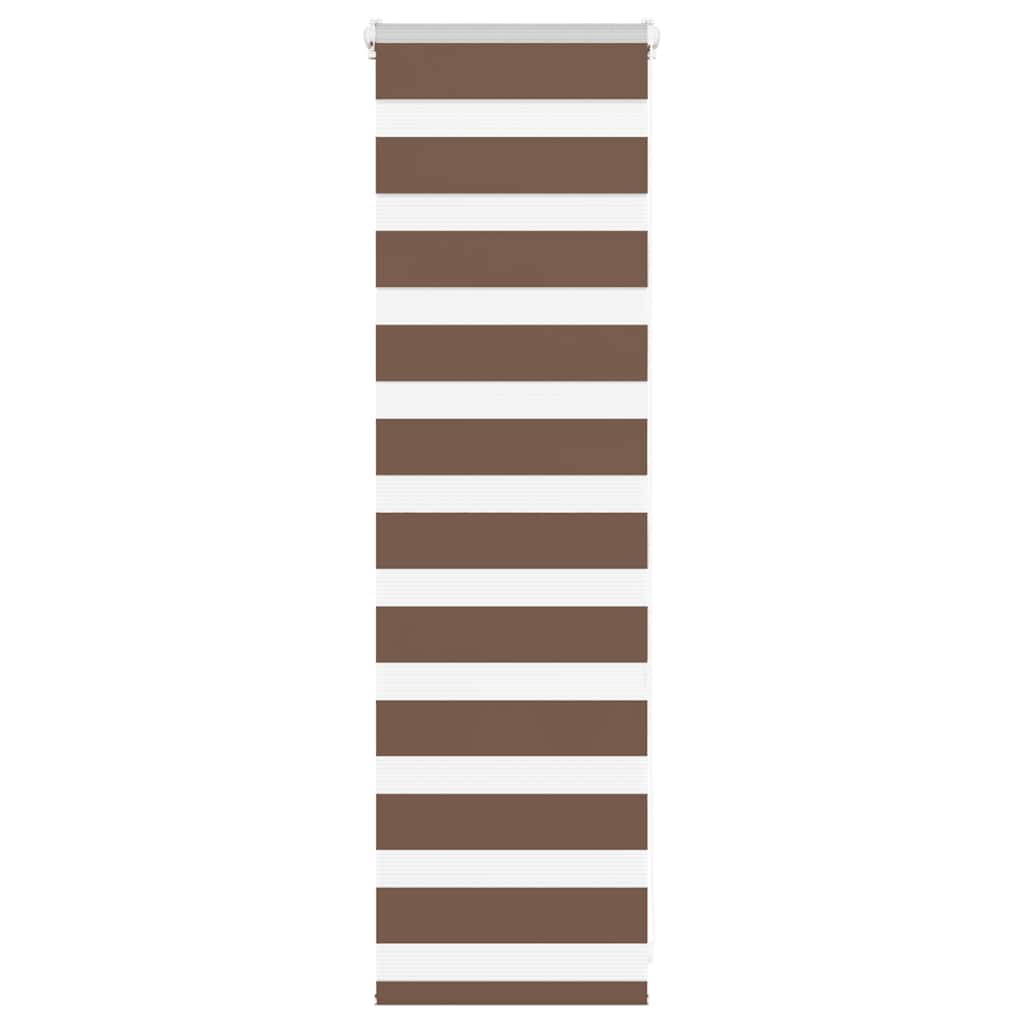 Vidaxl Zebra roller blind 45x100 cm dust width 40.9 cm polyester brown