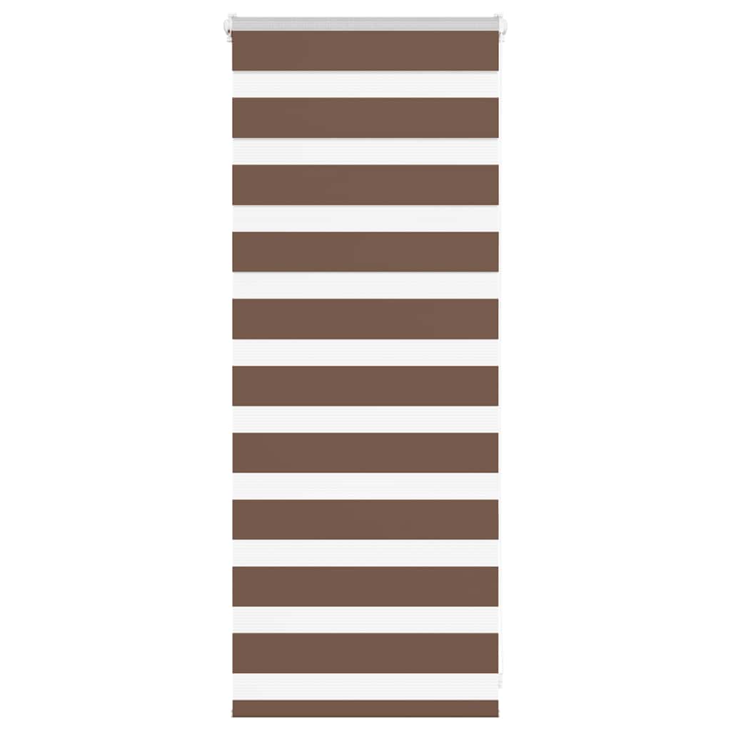 Vidaxl Zebra roller blind 55x100 cm Fabric width 50.9 cm Polyester Brown