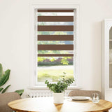 Vidaxl Zebra roller blind 55x100 cm Fabric width 50.9 cm Polyester Brown