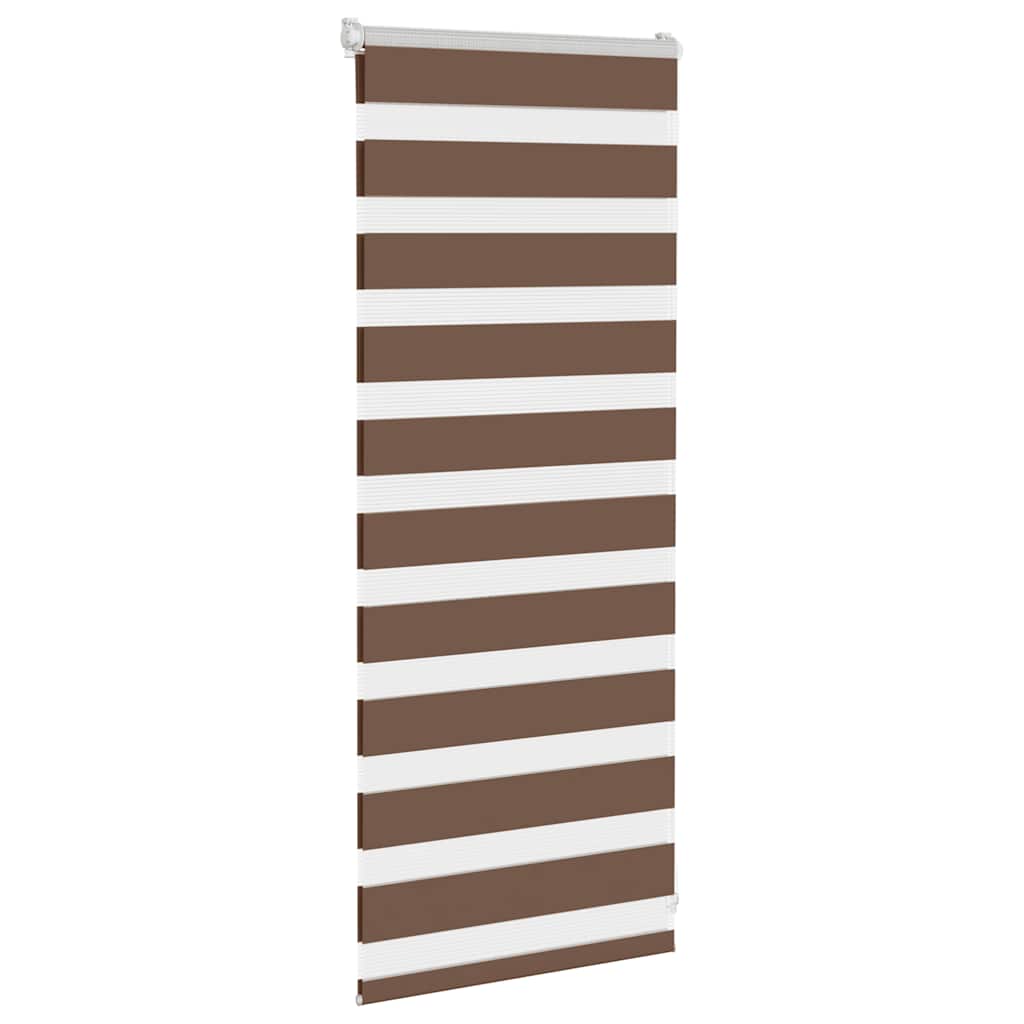 Vidaxl Zebra roller blind 55x100 cm Fabric width 50.9 cm Polyester Brown