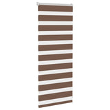 Vidaxl Zebra roller blind 55x100 cm Fabric width 50.9 cm Polyester Brown