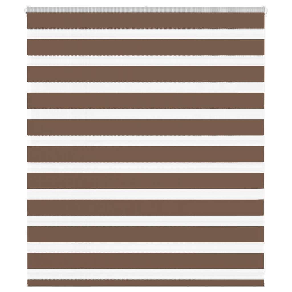 Vidaxl Zebra Roller Slepi 130x100 cm Širina tkanine 125,9 cm poliestrska rjava