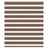 Vidaxl Zebra Roller Slepi 130x100 cm Širina tkanine 125,9 cm poliestrska rjava