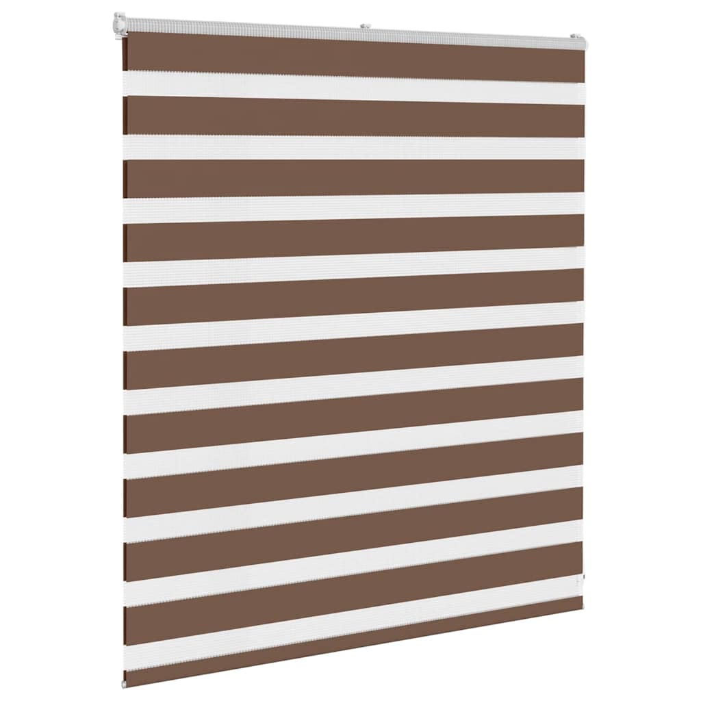 Vidaxl Zebra Roller Slepi 130x100 cm Širina tkanine 125,9 cm poliestrska rjava