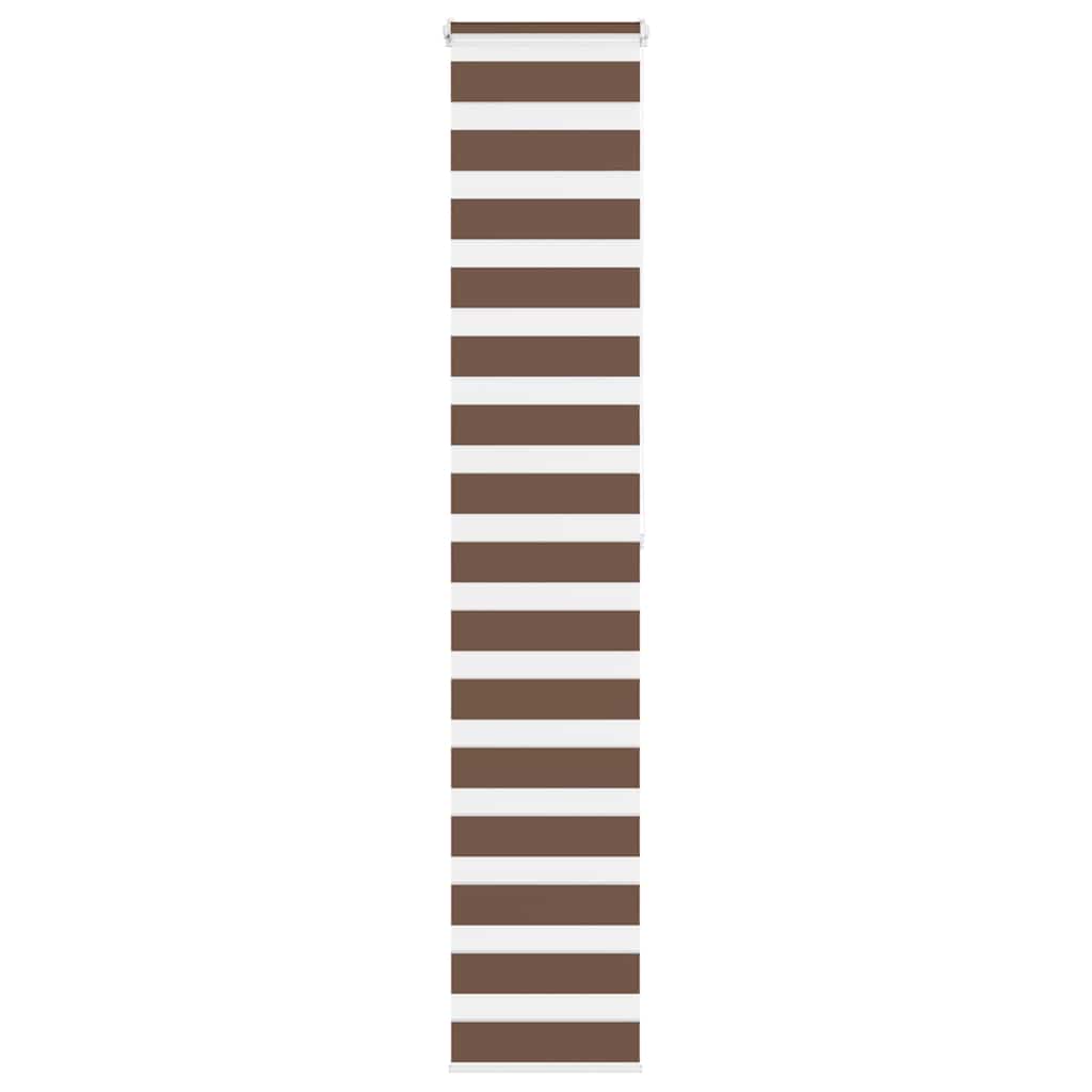 Vidaxl Zebra roller blind 45x200 cm dust width 40.9 cm polyester brown