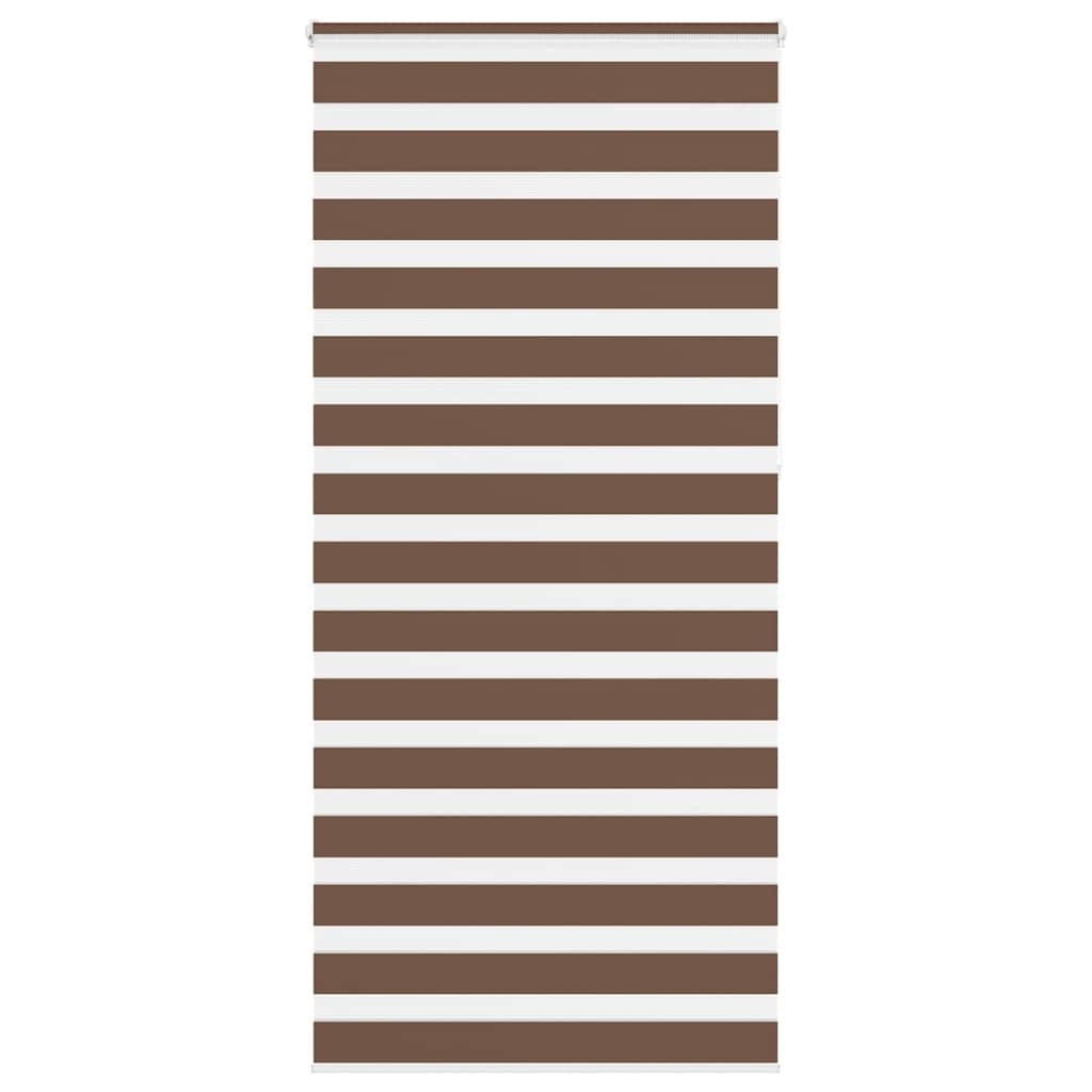 Vidaxl zebra rullo cieco 95x230 cm Larghezza tessuto 90,9 cm in poliestere marrone