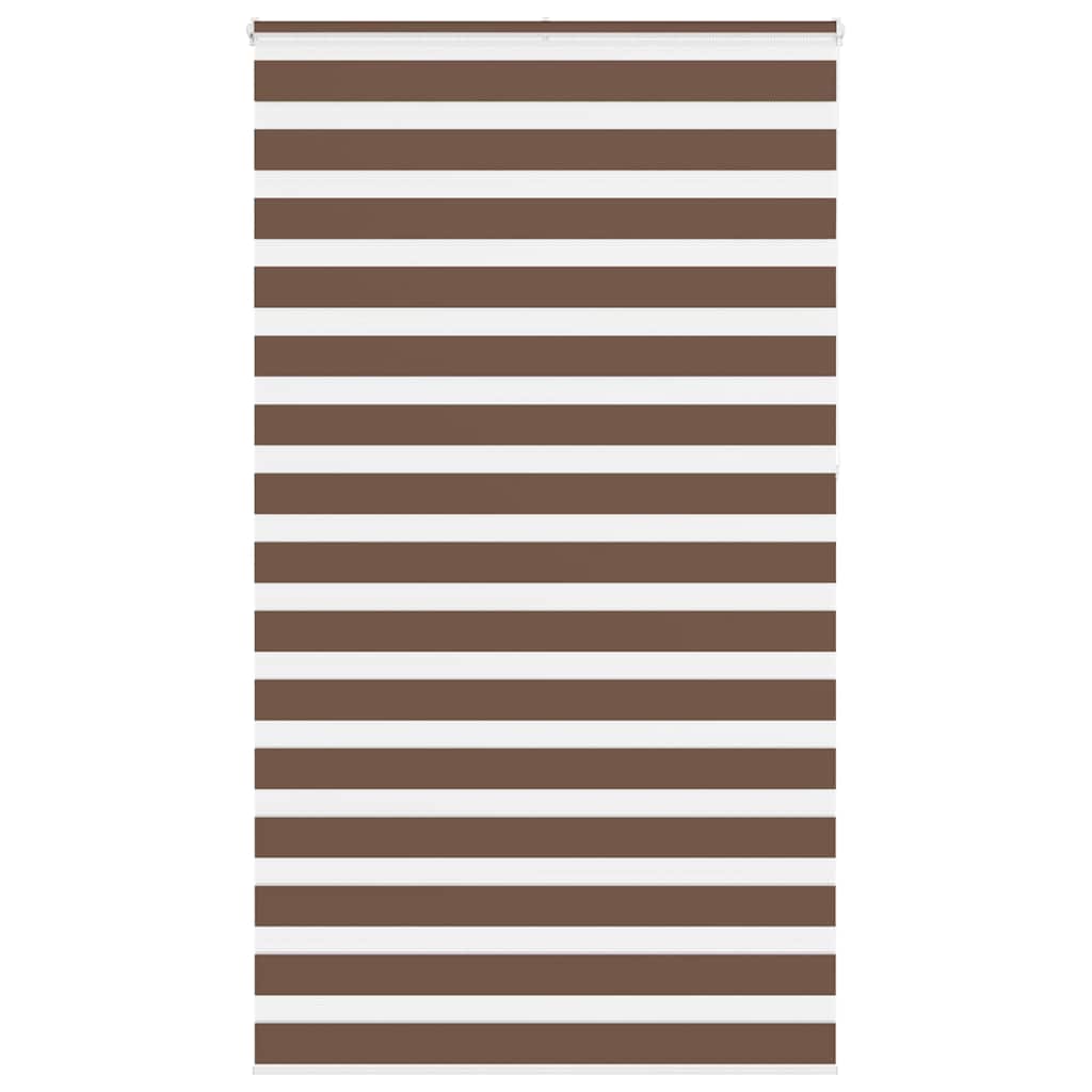 Vidaxl Zebra Roller Blind 135x230 cm Širina tkanine 130,9 cm poliestrska rjava