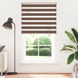 Vidaxl Zebra Roller Blind 135x230 cm Širina tkanine 130,9 cm poliestrska rjava