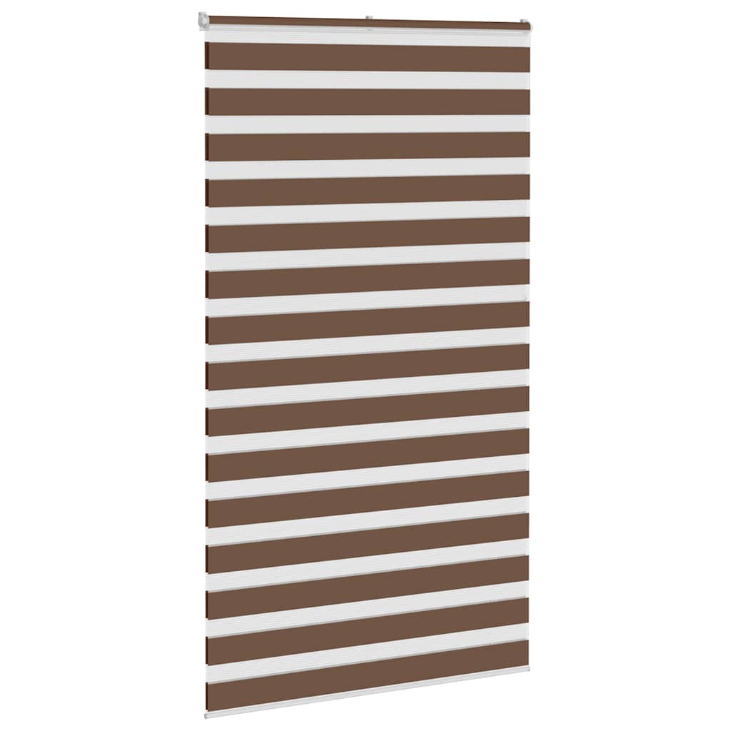 Vidaxl Zebra Roller Blind 135x230 cm Širina tkanine 130,9 cm poliestrska rjava