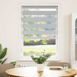 Vidaxl zebra rullo cieco 85x100 cm Larghezza tessuto 80,9 cm grigio chiaro