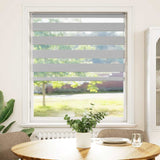 Vidaxl zebra rullo cieco 95x100 cm Larghezza tessuto 90,9 cm grigio chiaro