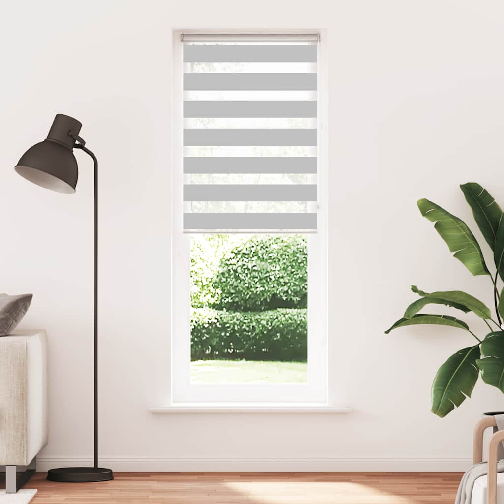 Vidaxl Zebra roller blind 70x230 cm Fabric width 65.9 cm light gray