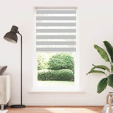 Vidaxl Zebra roller blind 100x230 cm Fabric width 95.9 cm light gray