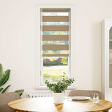 Vidaxl zebra cieco 40x150 cm Larghezza polvere 35,9 cm in poliestere marrone