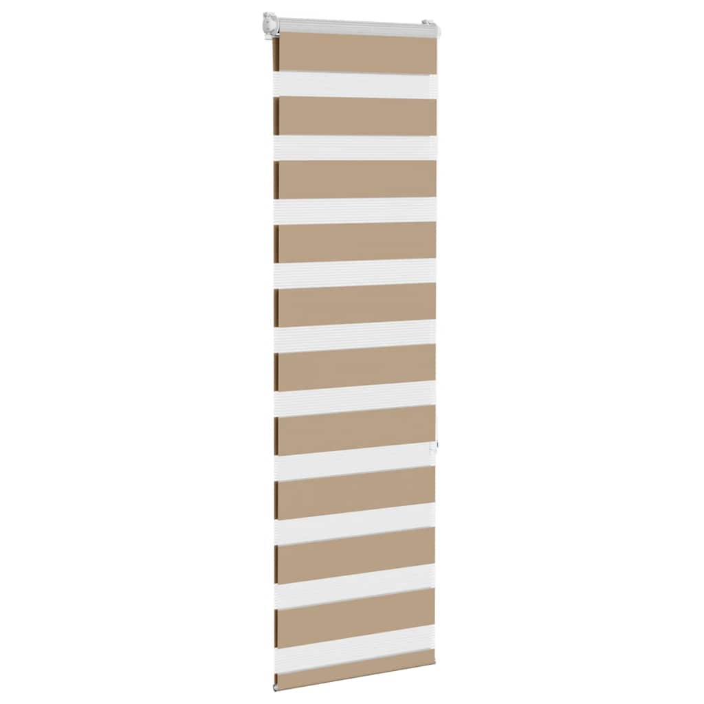 Vidaxl cebra ciego 45x150 cm ancho de polvo de 40,9 cm de poliéster arena marrón
