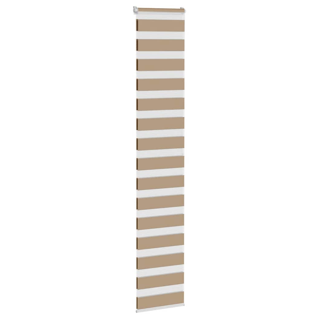 Vidaxl cebra ciego 45x200 cm ancho de polvo de 40,9 cm de poliéster arena marrón