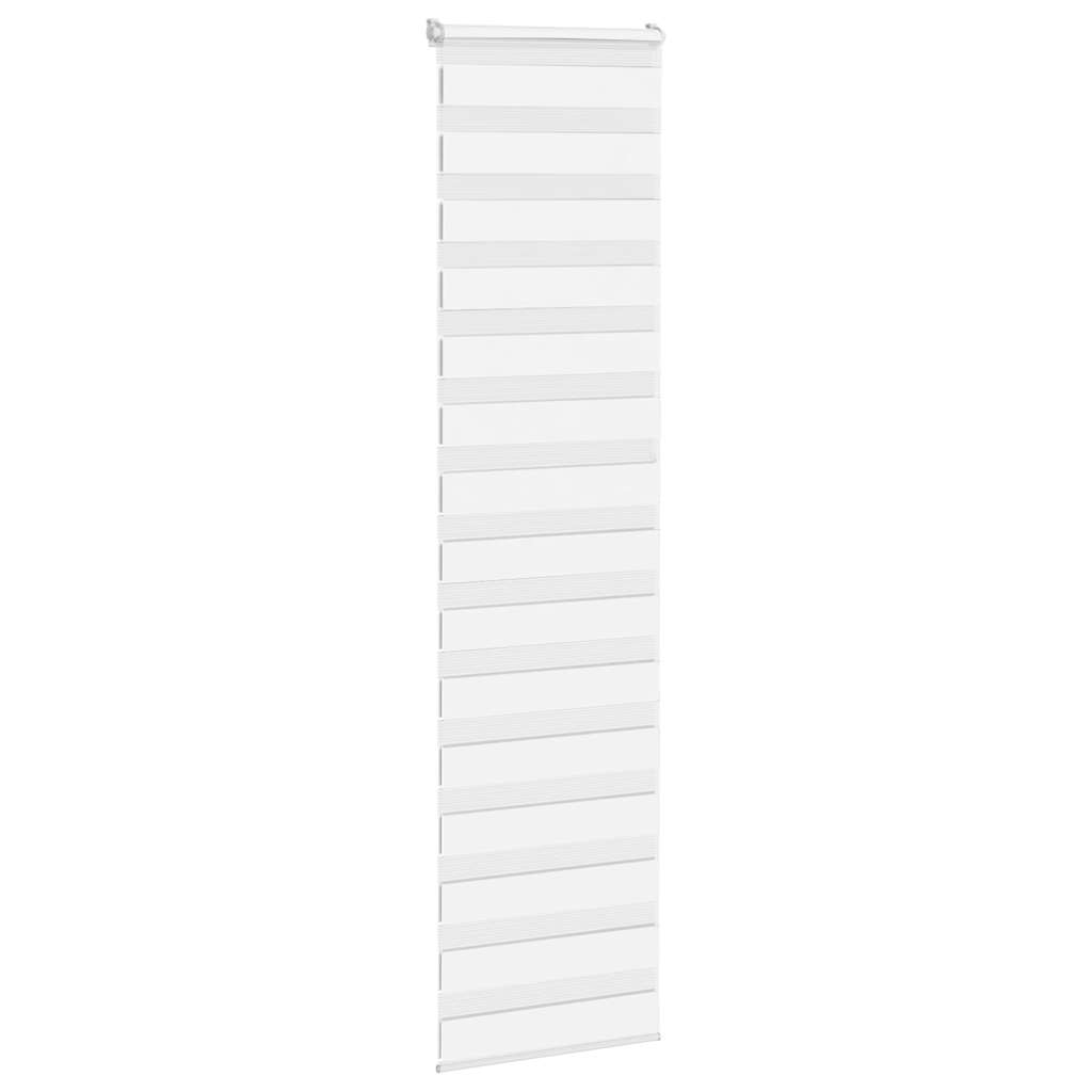 Vidaxl Zebra Roller Blind 60x230 cm Šířka prachu 55,9 cm polyester bílá