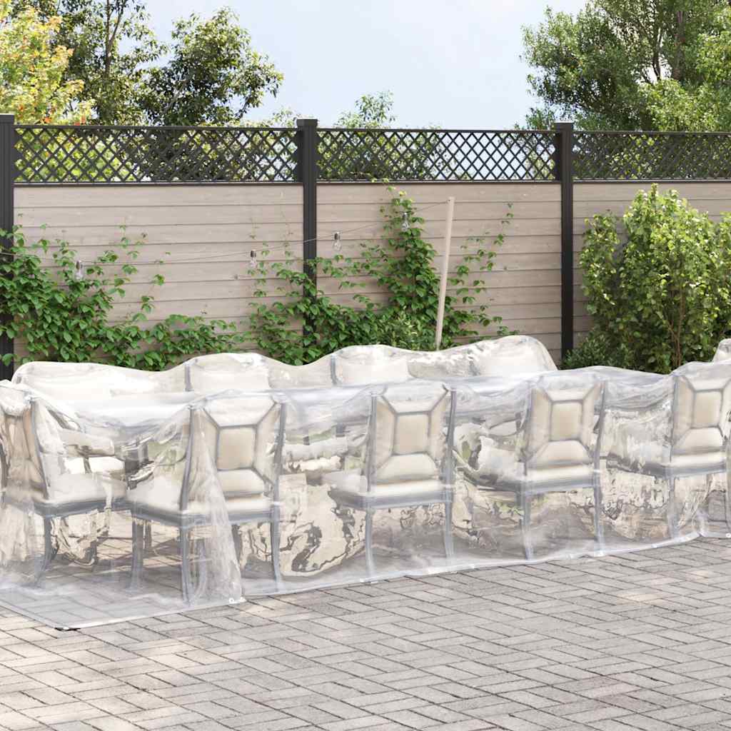 Vidaxl Tarpaulin trasparente con anelli a vela 3x10 m polietilene