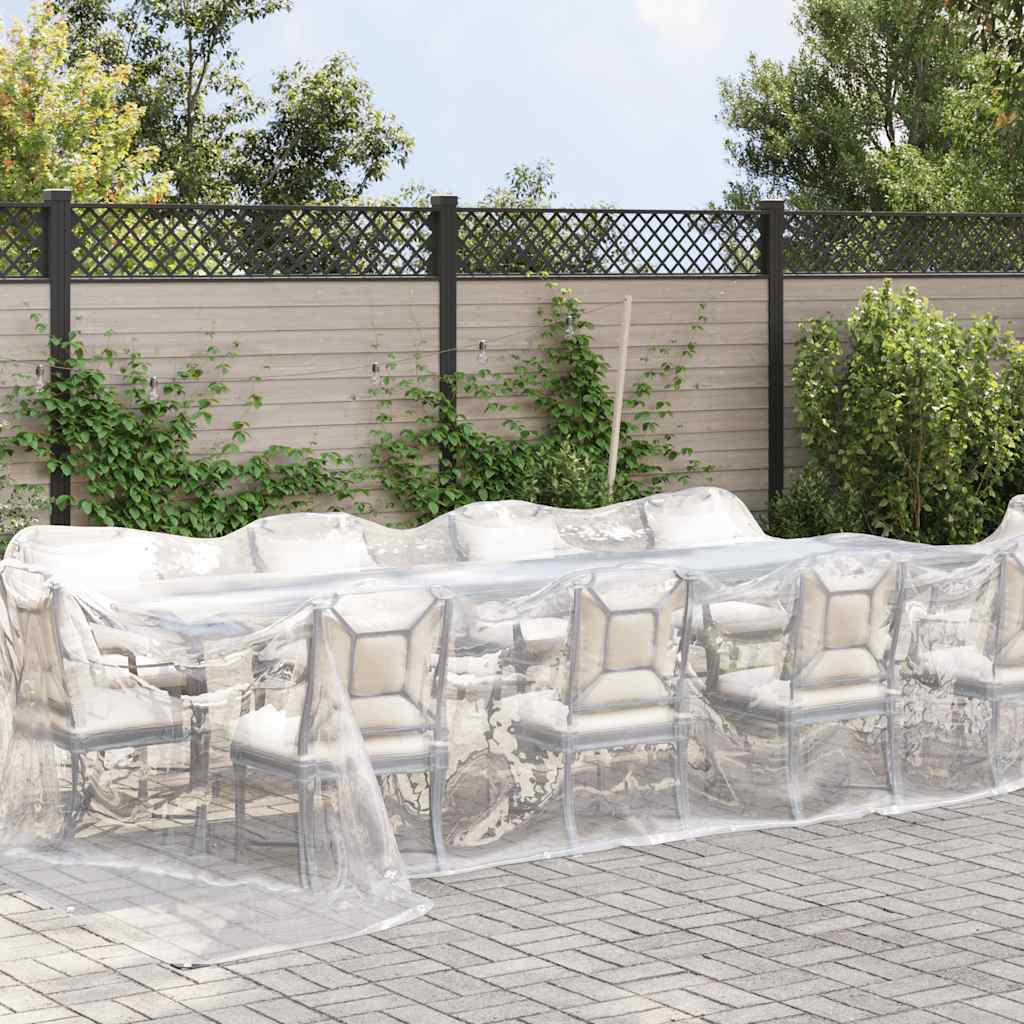 Vidaxl Tarpaulin trasparente con anelli a vela 4x10 m polietilene