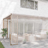 Vidaxl transparent tarpaulin with sail rings 6x6 m polyethylene