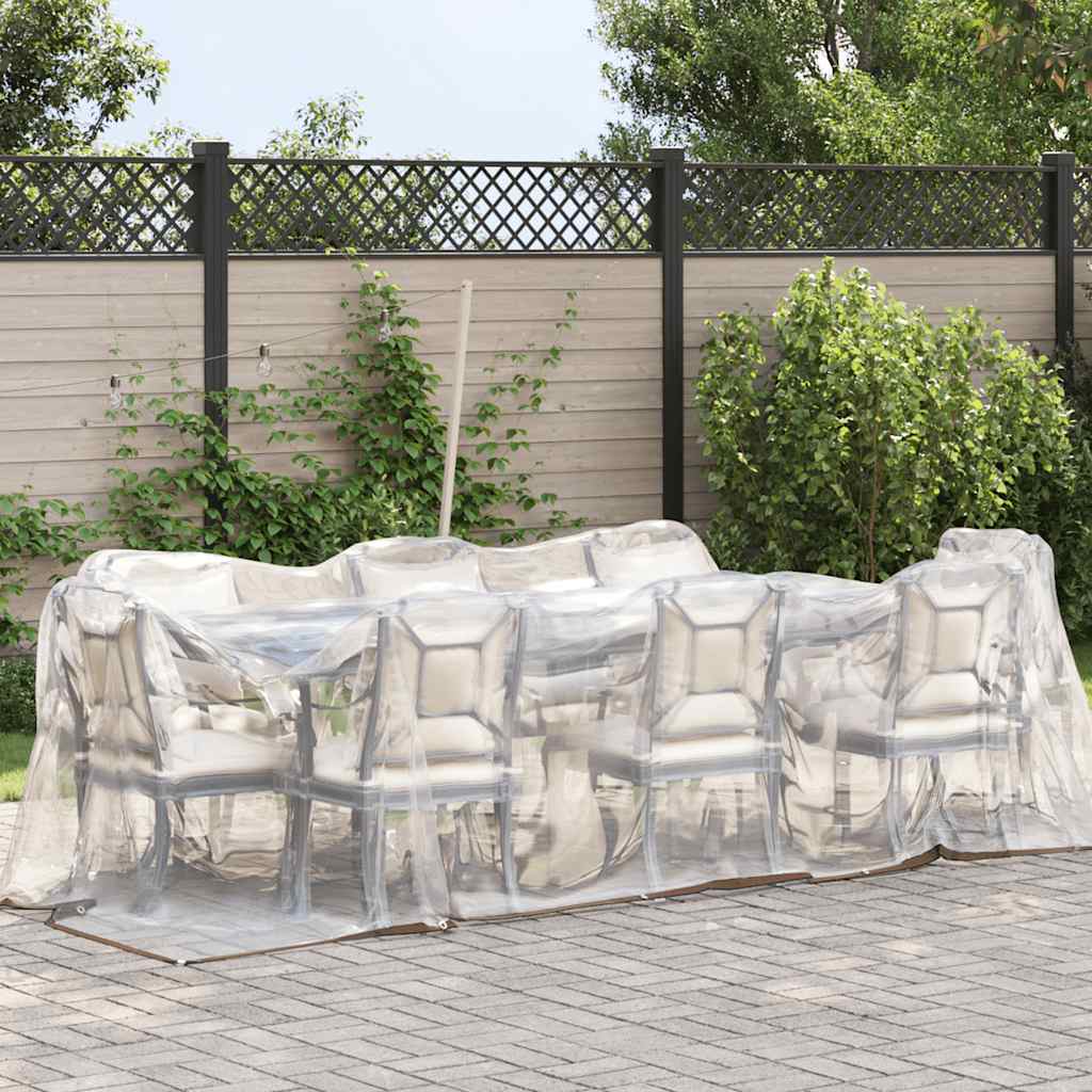 Vidaxl Tarpaulin trasparente con anelli a vela 2x6 m polietilene