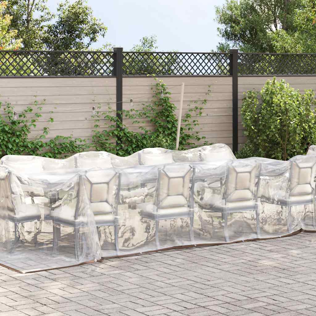 Vidaxl transparent tarpaulin with sail rings 3x10 m polyethylene