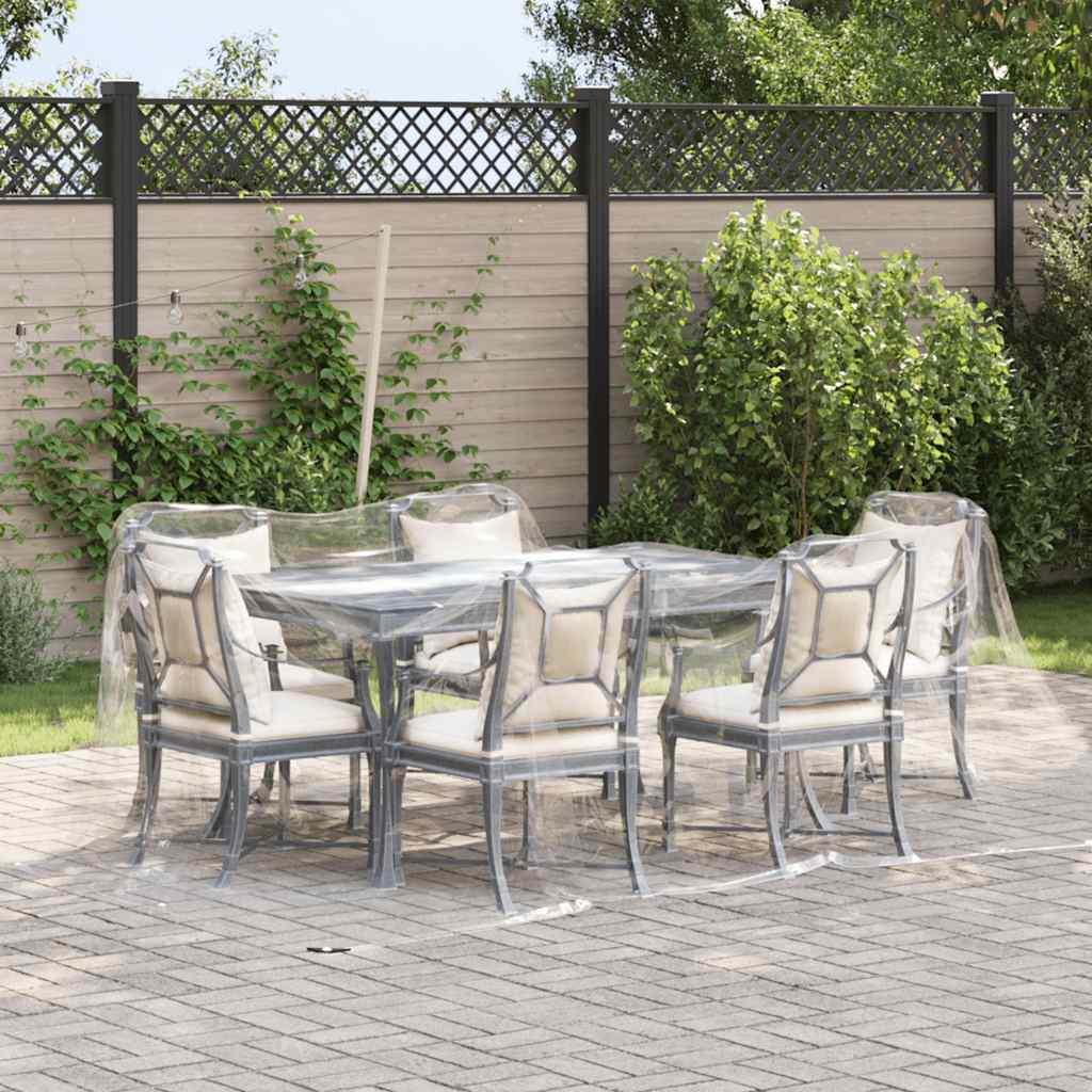 Vidaxl Tarpaulin trasparente con anelli a vela 3x3 m PVC