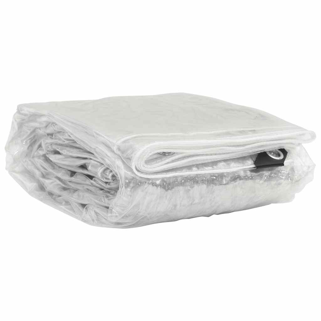 Vidaxl Tarpaulin trasparente con anelli a vela 3x3 m PVC