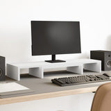Vidaxl Monitor standard réglable 80x24x10,5 cm Bois de bois transformé