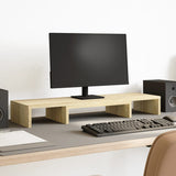 Vidaxl monitor Standard nastavljiv 80x24x10,5 cm lesni sonoma hrast