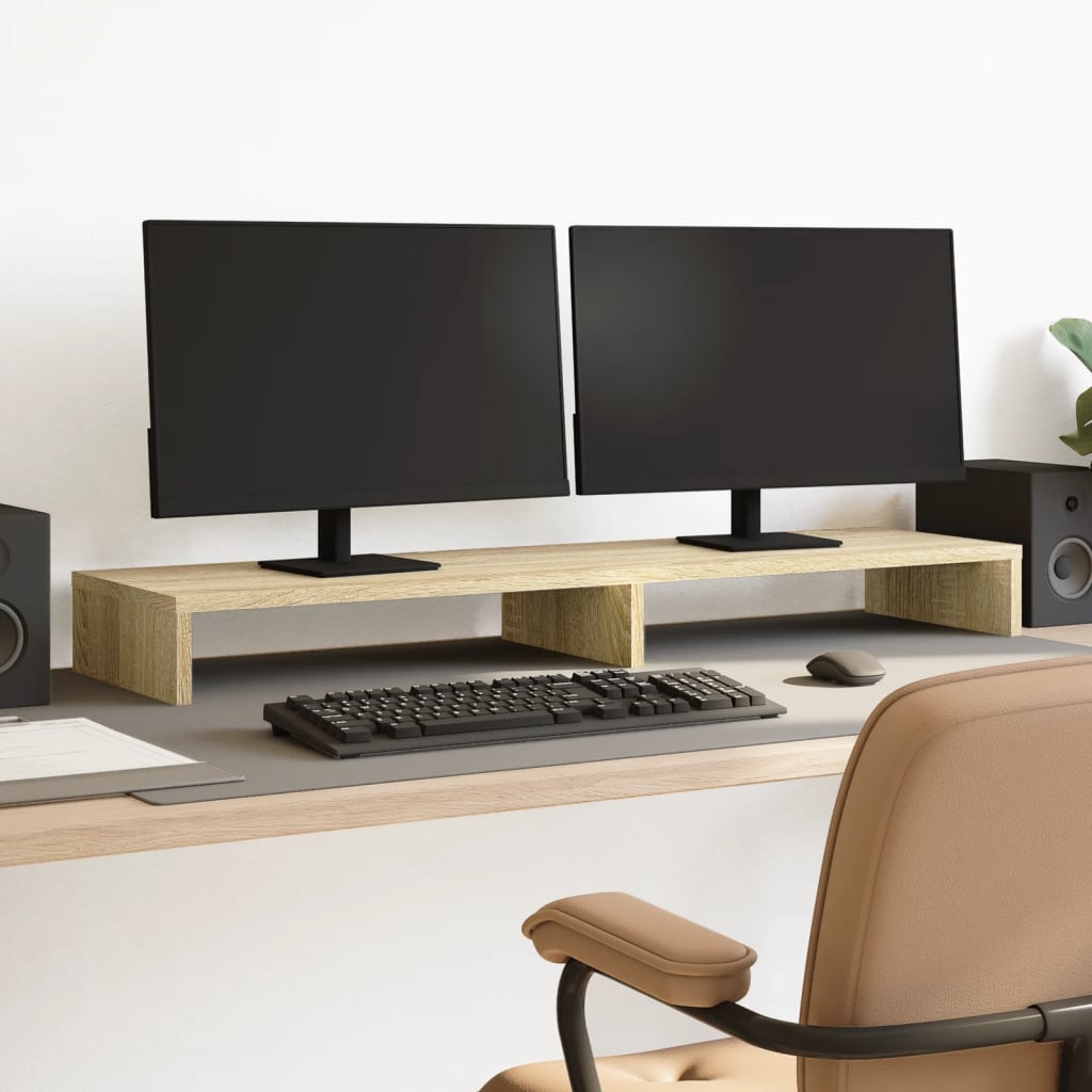 Vidaxl Monitor standard 100x27x10 cm Processus de bois de chêne sonoma coloré