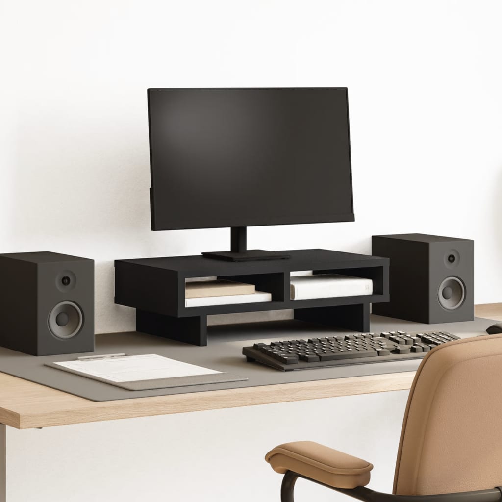 Vidaxl Monitor står 50x27x15 cm forarbejdet træ sort