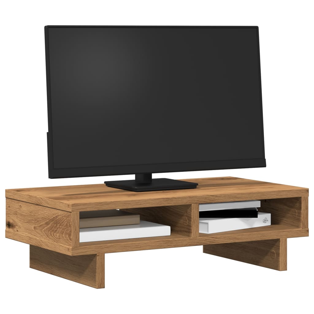 Vidaxl Monitor Standard 50x27x15 cm Zpracované dřevěné řemeslné dubové barvy