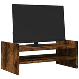 Le moniteur Vidaxl comprend 50x27x20 cm en bois de bois fumé en bois coloré