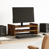 Le moniteur Vidaxl comprend 50x27x20 cm en bois de bois fumé en bois coloré
