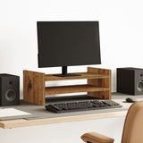 Le moniteur Vidaxl comprend 50x27x20 cm en bois transformé Old Wood -Colored