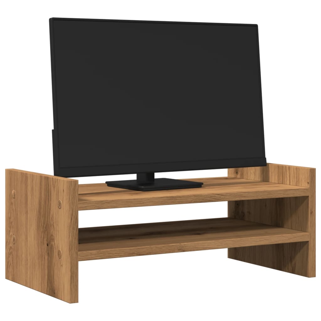Vidaxl Monitor Standard 50x27x20 cm Couleur de chêne artisanal en bois transformé