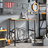 Vidaxl Workbench pravokotnik 100x60x (71,5-98) cm hrast temno rjava