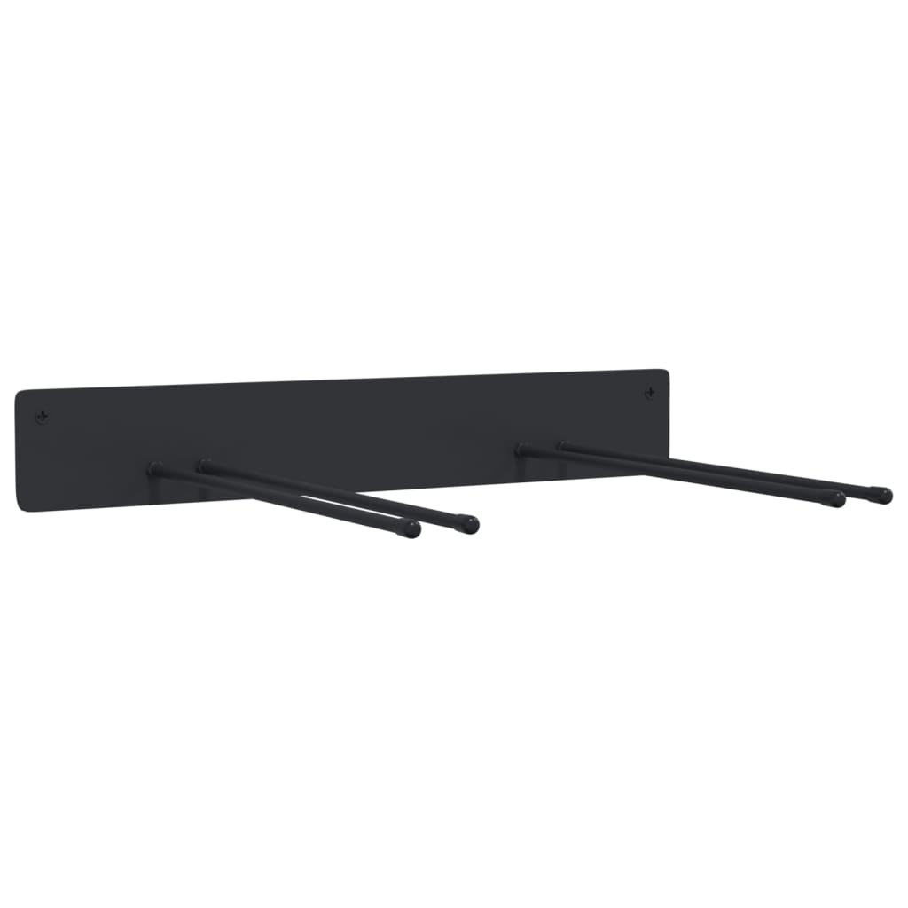 Vidaxl Garden Tool Rack Veggmontering av stål svart