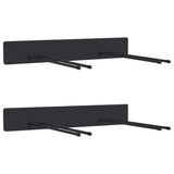Vidaxl Garden Tool Racks 2 st väggmonteringsstål svart