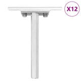 Vidaxl Floating Plank Carriers 12st Invisible Ø12x100 mm d'acier au carbone