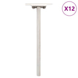 Vidaxl Floating Plank Carriers 12. usynlige ø12x200 mm kulstofstål