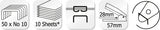 Kangaro K-7305808 Nietmachromer Mini-10 Red, Max 10 Sheet, No.10 Staples