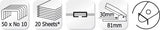 Kangaro K-7306003 Nietmachrition LE-10F Red Flat Clinch