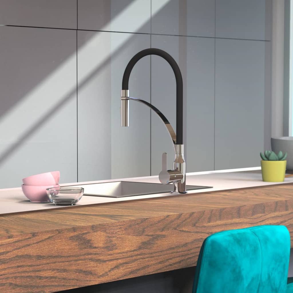 Eisl Eisl kitchen mixer with Soft-Touch output Carneo black chrome-colored