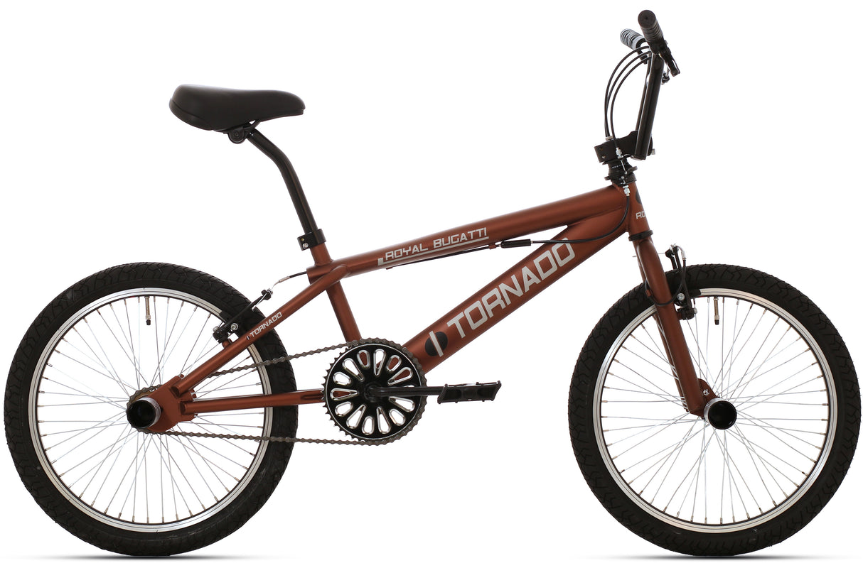 Royal Freestyle Bmx 20 Bugatti - temno rjava matt črna s črnimi pnevmatikami