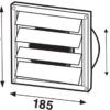 Pečen z letvicami iz nerjavečega jekla 185x185 mm 125 mm