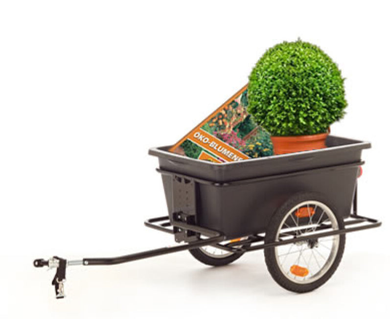 Przyczepa rowerowa Roland Big Boy - plastikowa stal - 90L - Czarny