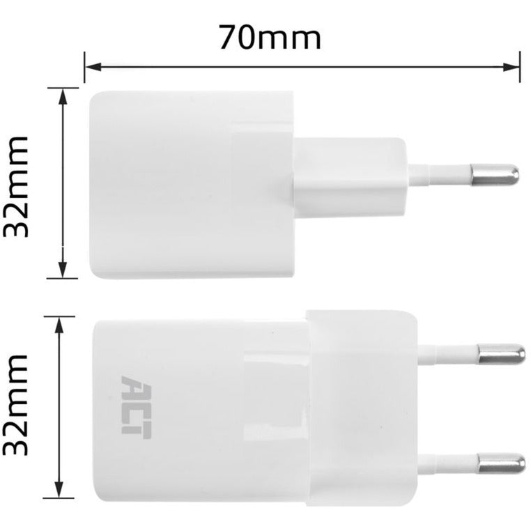 ACT Connectivity Connectivity Compacte USB-C lader 33W met Delivery en GaN